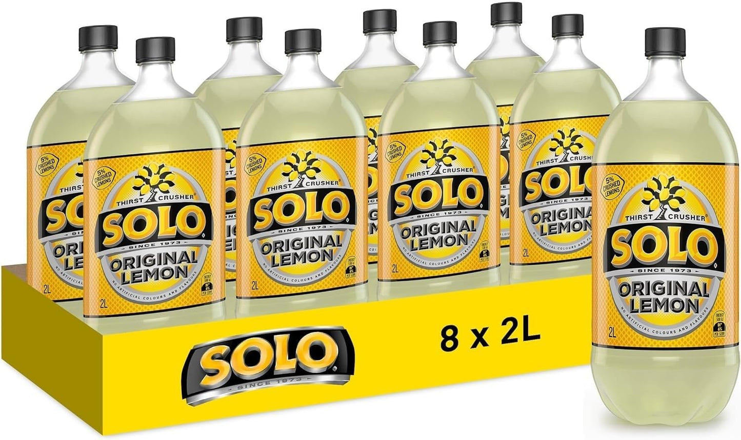 SOLO Lemon Soft Drink, 8 x 2L