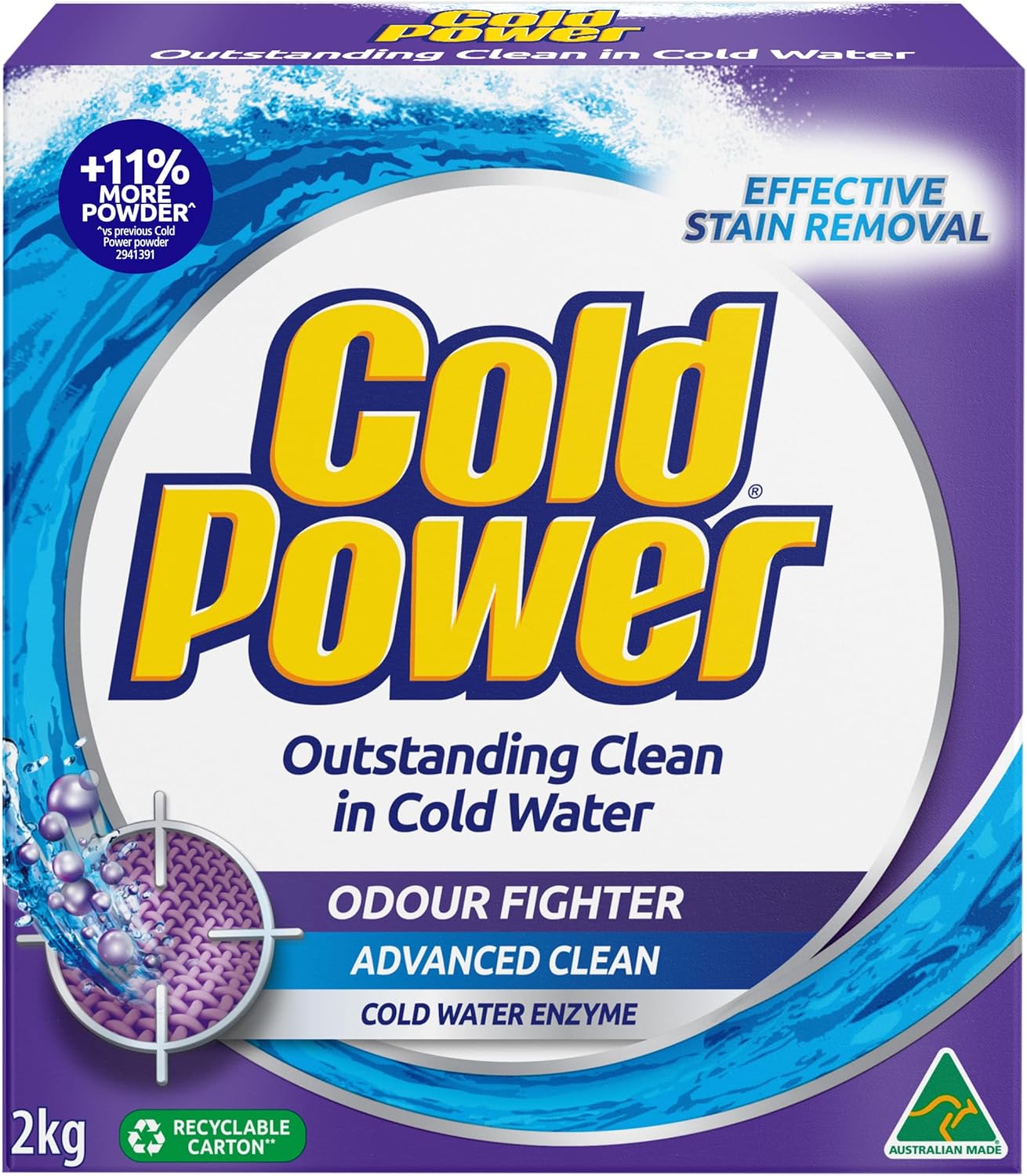 Cold Power Odour Fighter Powder Laundry Detergent 2Kg