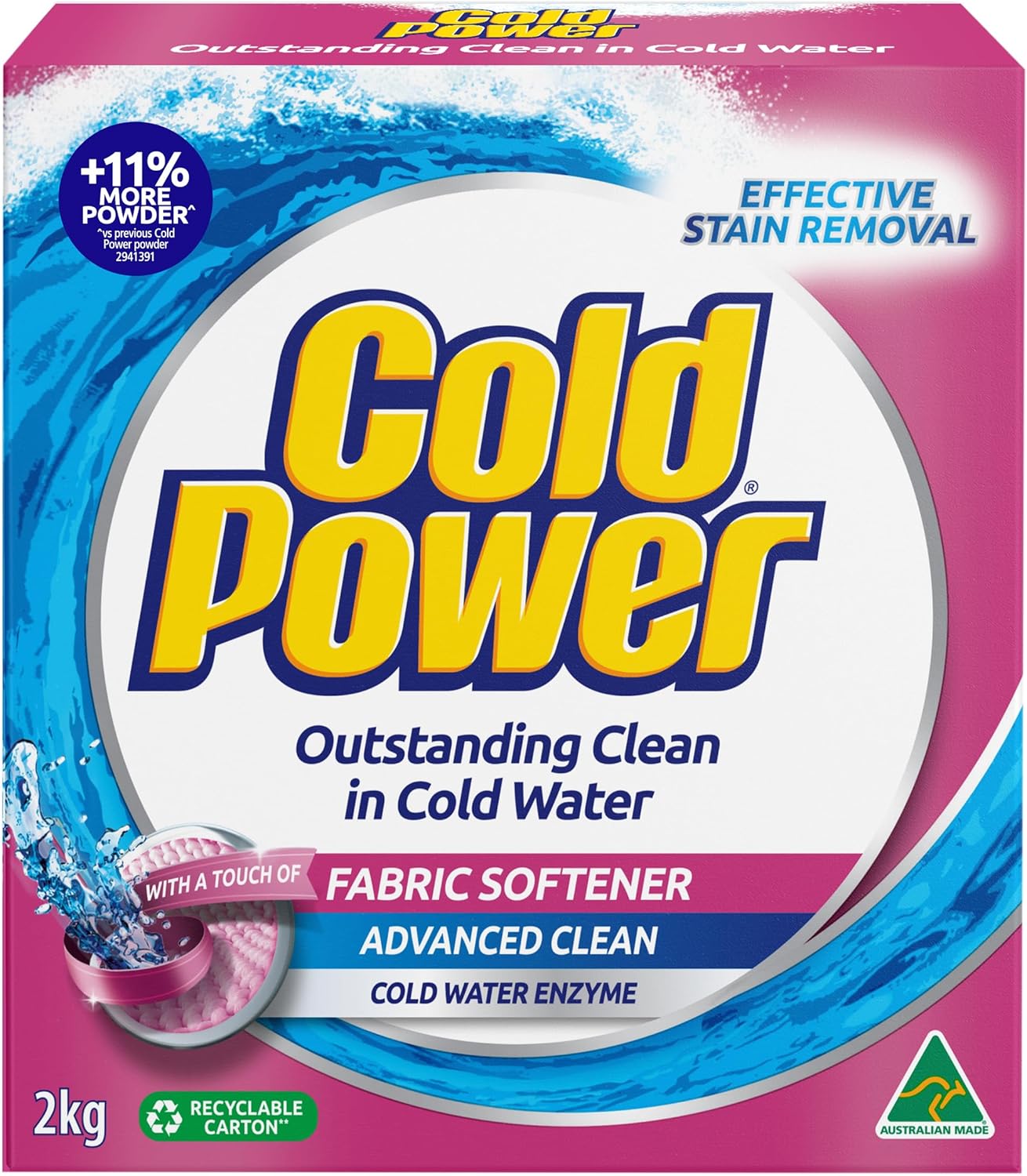 Cold Power 2 in 1 With a Touch of Fabric Softener Powder Laundry Detergent 2Kg