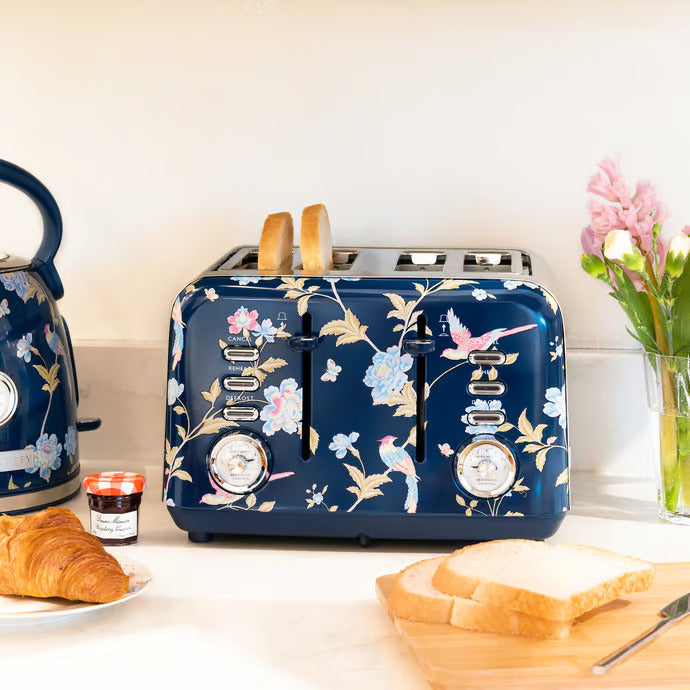 Laura Ashley Elveden 4 Slice Toaster - Navy SBT583BS