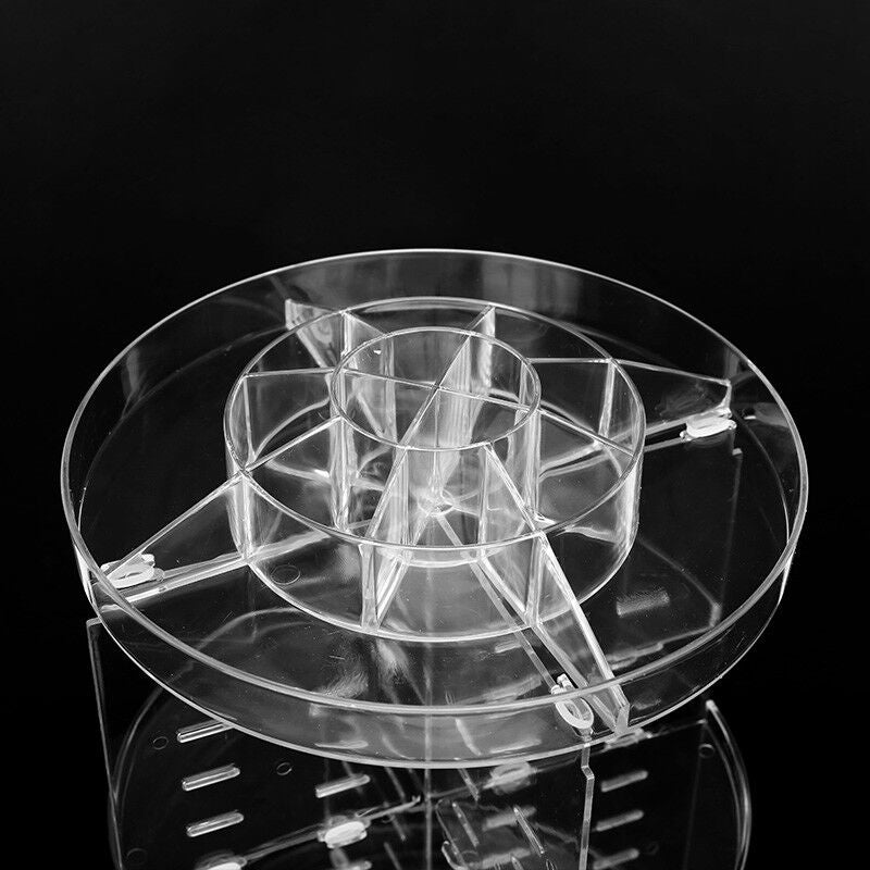 360° Rotating Acrylic Makeup Organiser Clear Cosmetics Storage Box_4
