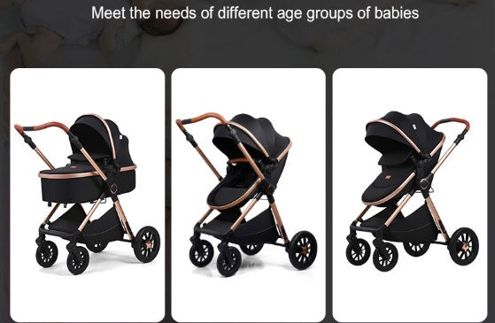 Luxury baby stroller one click foldable and reversible high quality baby stroller 0-36 months