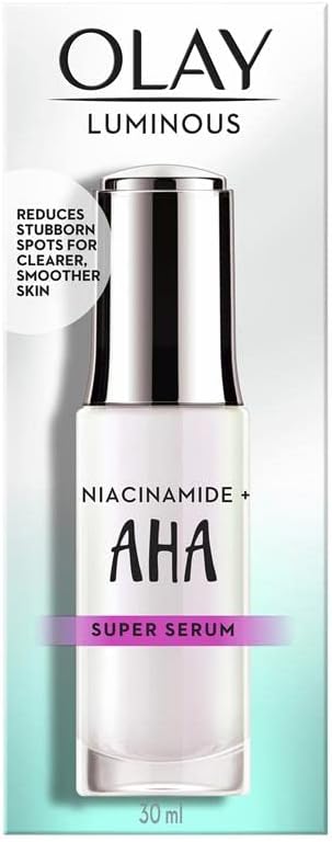 OLAY Luminous Niacinamide + AHA Face Super Serum 30 ml, Pack of 1
