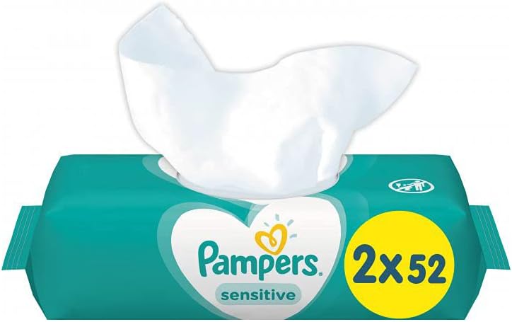Pampers 81687189 Sensitive Baby Wipes, White