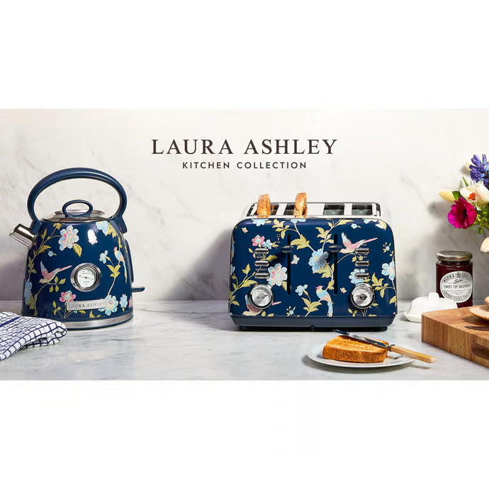 Laura Ashley Elveden 4 Slice Toaster - Navy SBT583BS