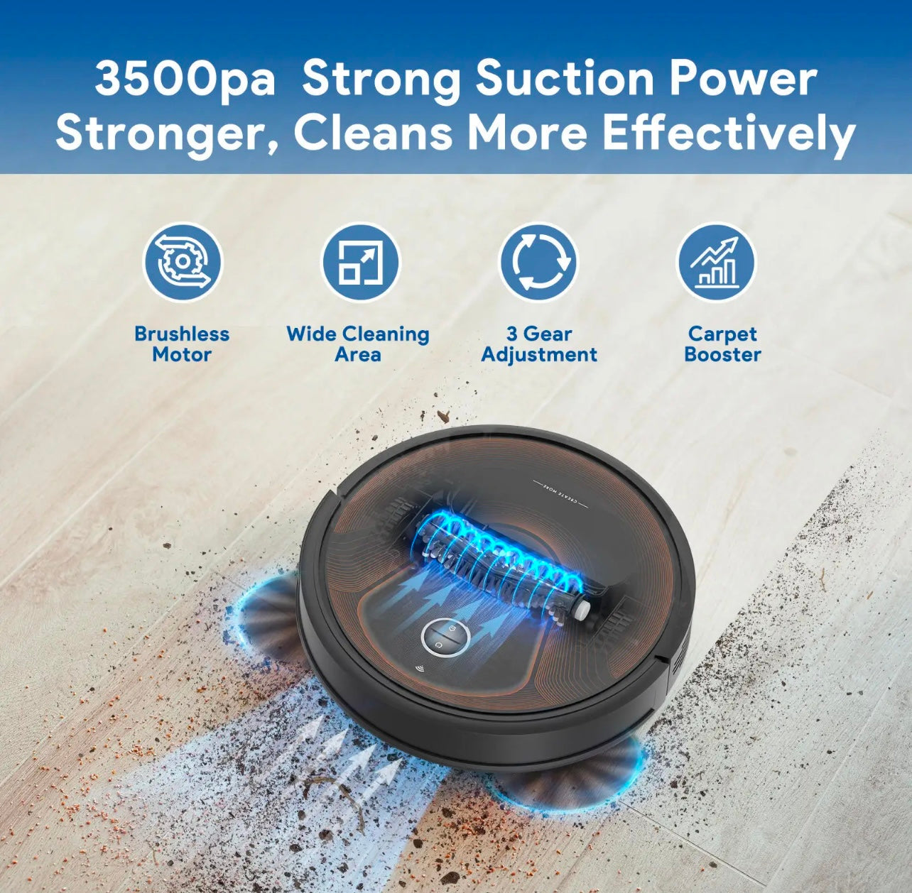 Boagotte Ultra Robot Vacuum Cleaner & Mop,auto Clean & Empty3500pa Suction,app and remote control