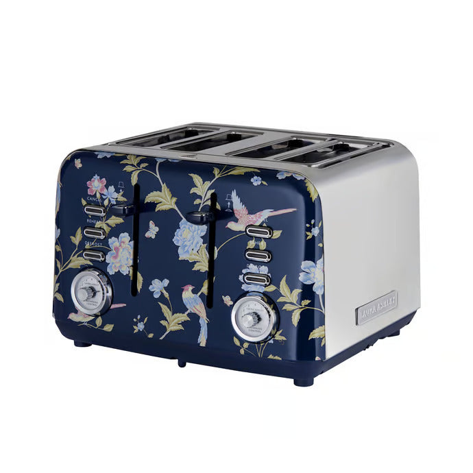 Laura Ashley Elveden 4 Slice Toaster - Navy SBT583BS