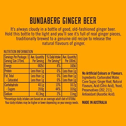 Bundaberg Ginger Beer 375 ml (Pack of 24)