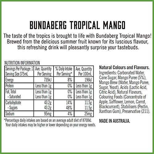 Bundaberg Tropical Mango, 12 x 375 ml