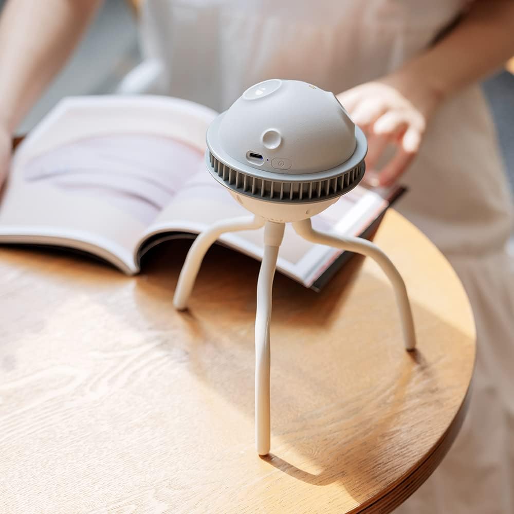 SWTOIPIG Stroller Fan Clip On for Baby Battery Operated, Small Portable Fan Rechargeable with Flexible Tripod, Mini Handheld USB Fan forTravel, Car Seat, Camping, and Bedroom