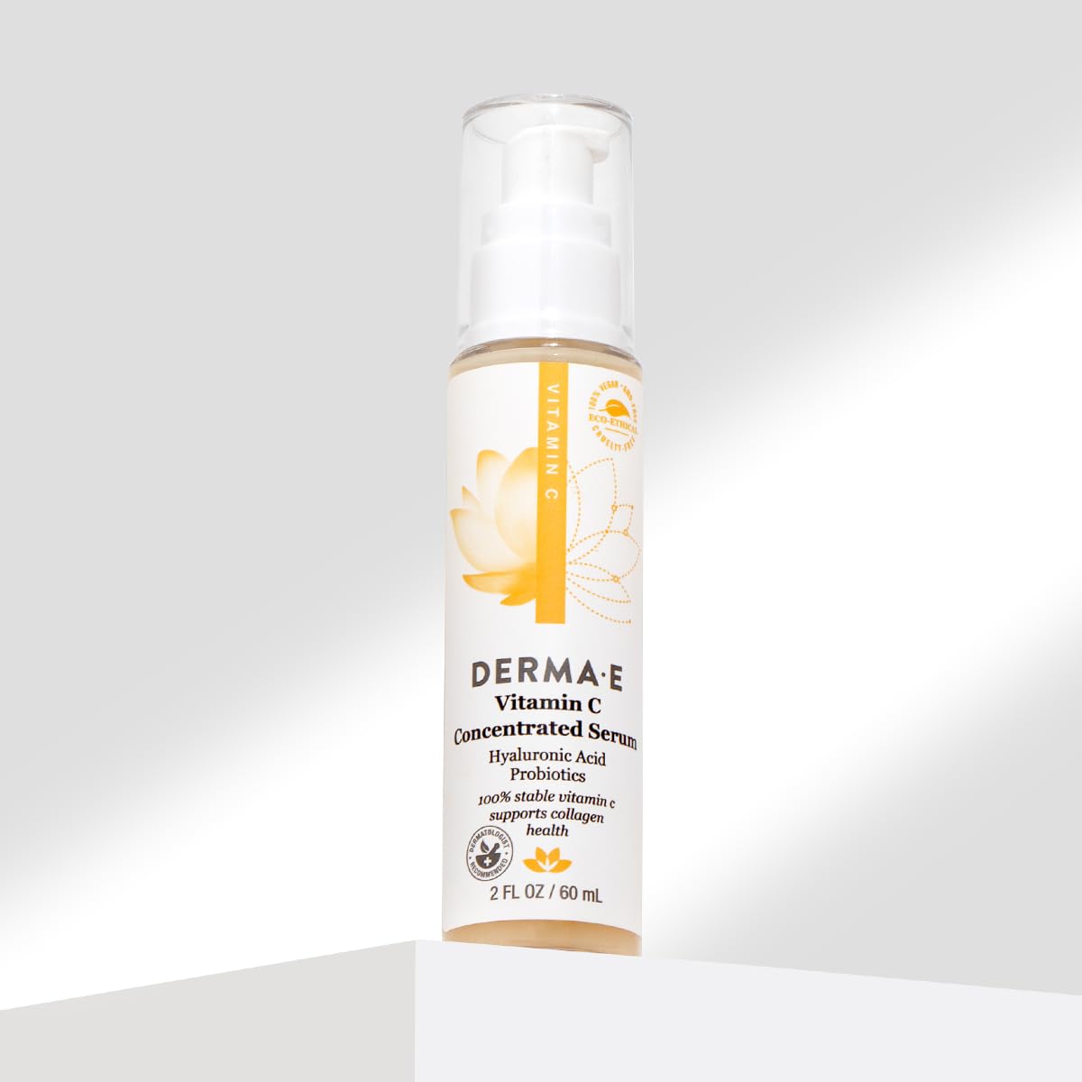 DERMA E Vitamin C Concentrated Serum with Hyaluronic Acid, Vitamin E & Aloe, All Natural, Antioxidant-Rich Concentrated Facial Serum – Firming and Brightening Vitamin C Face Serum, 2oz