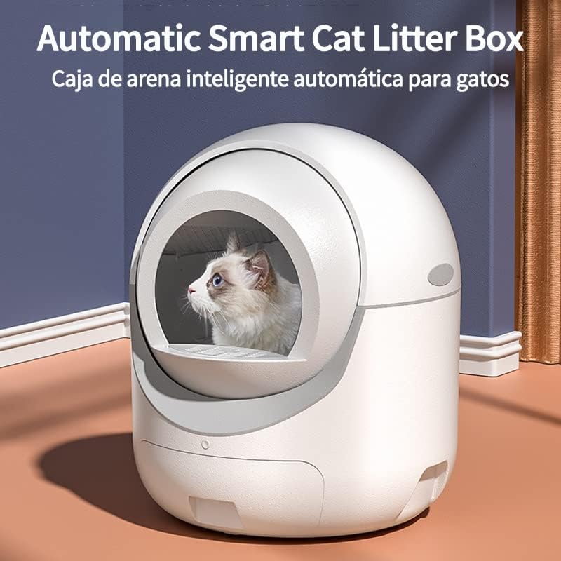 Automatic Cats Litter Box Large Easy to Clean Enclosed Cats Litter Box Toilet Training Pet Accessory (Color : OneColor, Size : Smart)