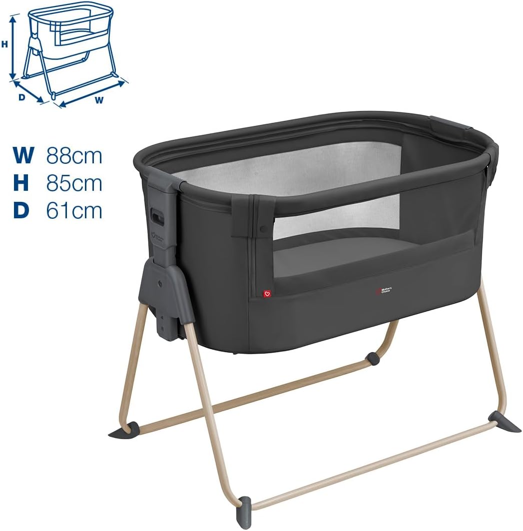 Mother’s Choice Acacia Bassinet, Bedside Sleeper, Co-Sleeper: Space-Saving, Stylish, and Eco-Friendly Bassinet for Newborns, Foldable for Storage, Birth to 6 month/9kgs