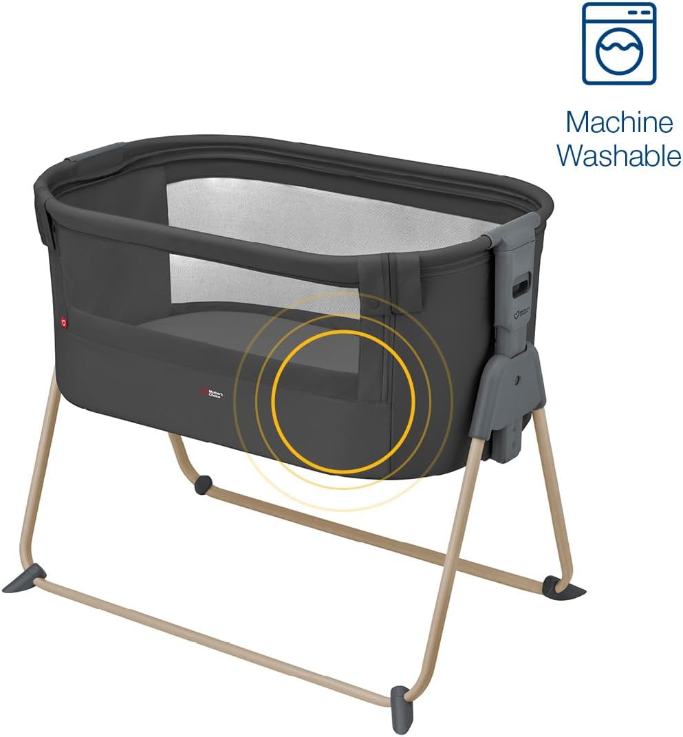 Mother’s Choice Acacia Bassinet, Bedside Sleeper, Co-Sleeper: Space-Saving, Stylish, and Eco-Friendly Bassinet for Newborns, Foldable for Storage, Birth to 6 month/9kgs