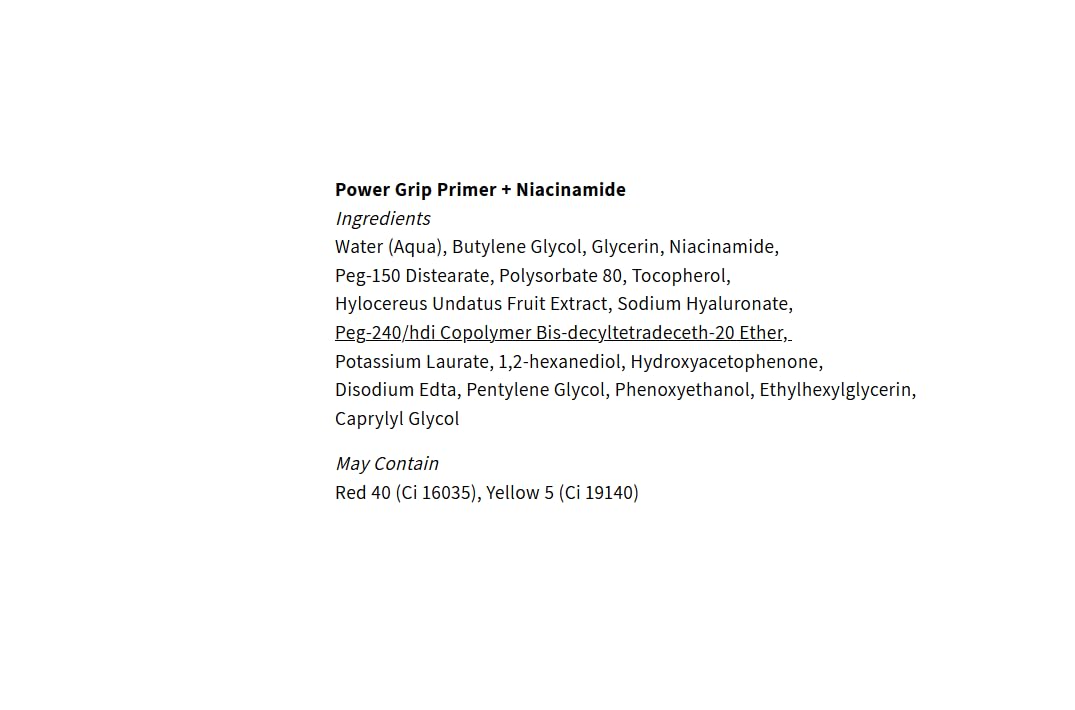 Power Grip Primer + 4% Niacinamide, Gel-Based & Hydrating Face Primer, Evens Skin & Brightens, Grips Makeup, Vegan & Cruelty-Free, 0.811 Fl Oz