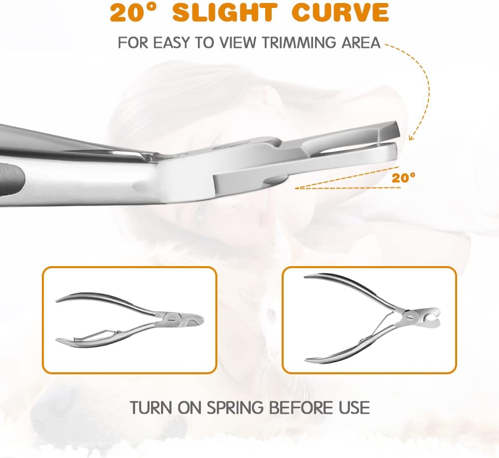 Adiwo Heavy Duty Dog Nail Trimmer, Professional Dog Nail Clippers with Nail File, Claw Care for Pets, Non-slip Handles, Sharp Blade Nail Scissors for Large Dogs/Thick Toenail Pets/Old Cat