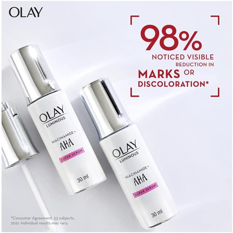OLAY Luminous Niacinamide + AHA Face Super Serum 30 ml, Pack of 1