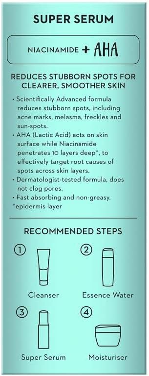 OLAY Luminous Niacinamide + AHA Face Super Serum 30 ml, Pack of 1