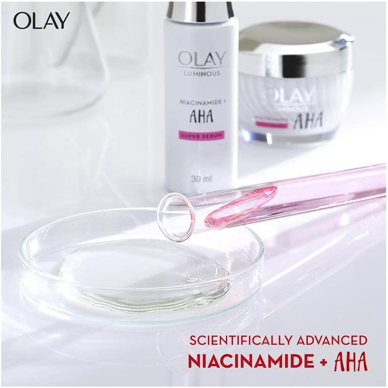 OLAY Luminous Niacinamide + AHA Face Super Serum 30 ml, Pack of 1
