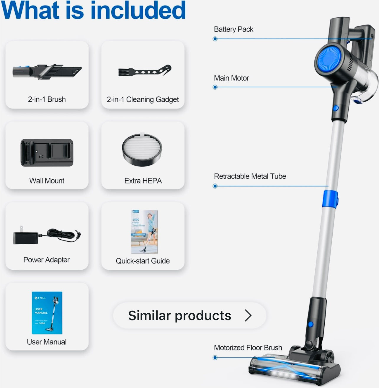 Powerful Wireless Vacuum Cleaner 2200mah BLDC 250w Rechargeable Vacuum