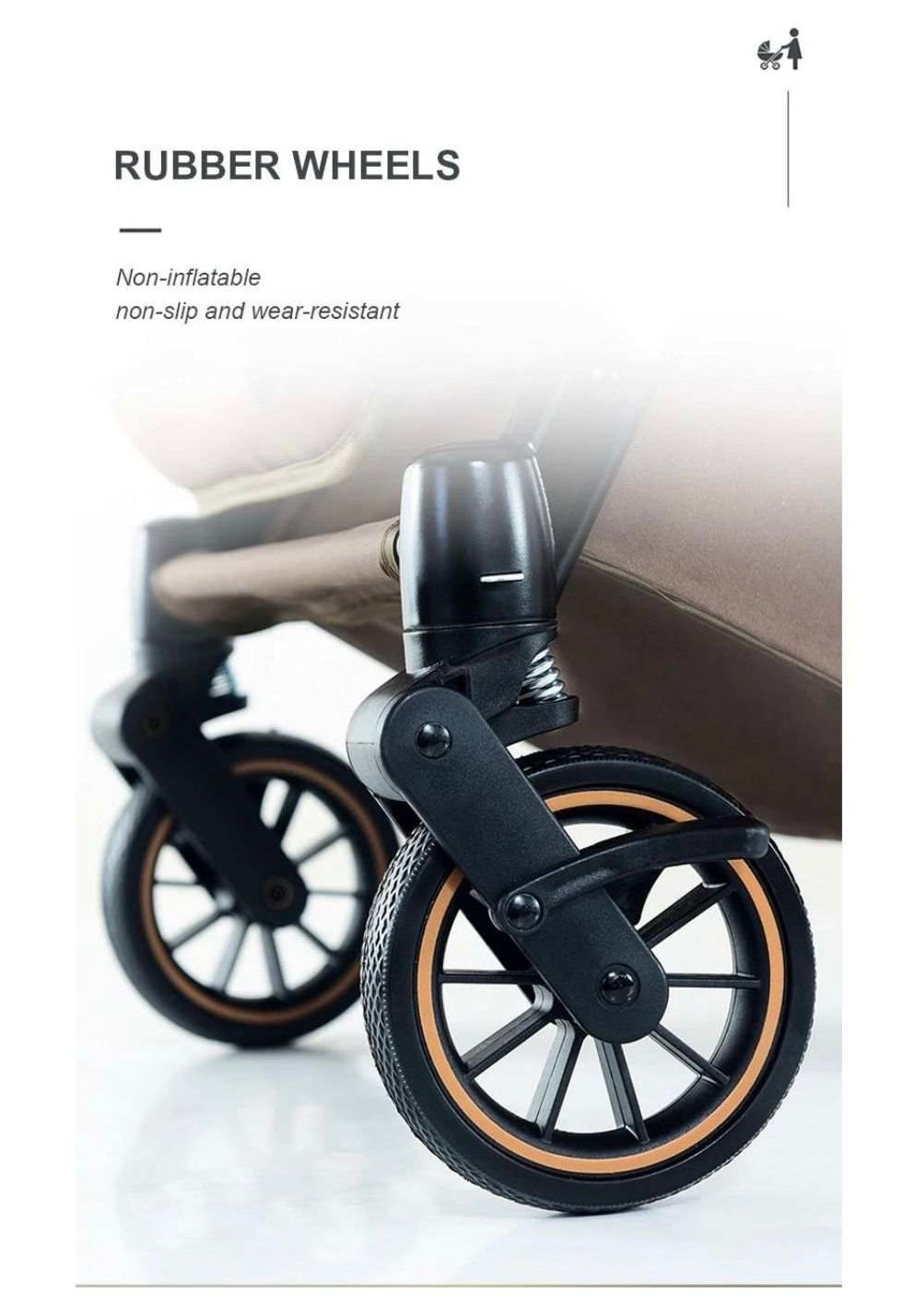 Baby stroller very light portable stroller good for travellers-Khaki