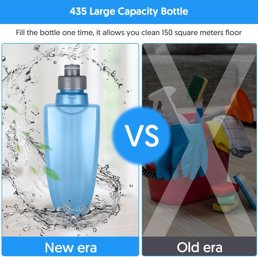 TINA&TONY Microfiber Spray Mop for Floor Cleaning, Hardwood Floor Mop Spray Dry Wet Mop with 3 Reusable Mop Pads & 635ML Refillable Bottle, Kitchen Dust Mop for Hardwood Laminate Tile Floors, Blue