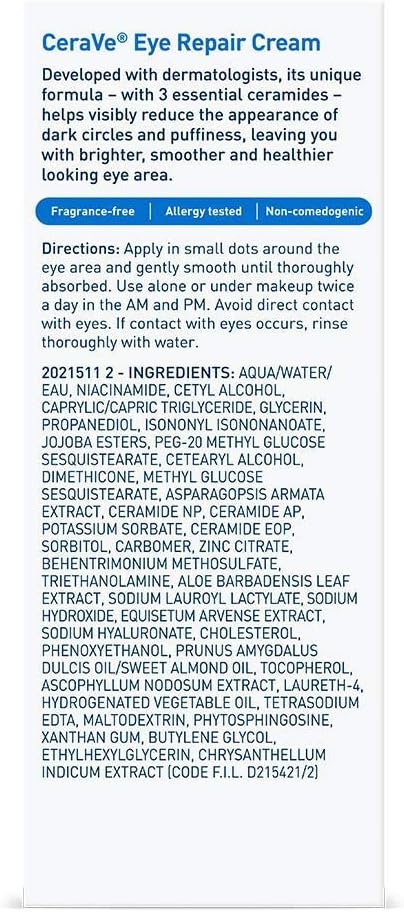 CeraVe Renewing System, Eye Repair, 0.5 Ounce