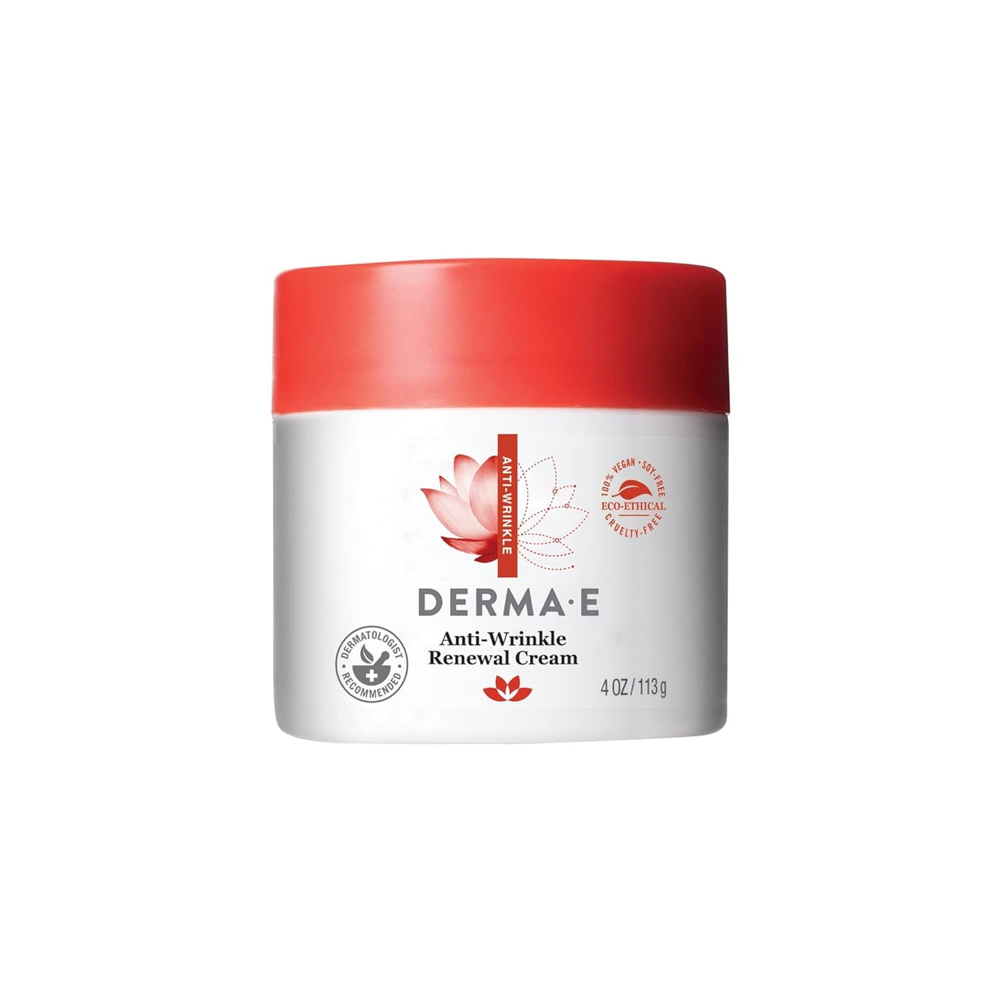 DERMA-E Anti-Wrinkle Renewal Skin Cream – Vitamin A Wrinkle Treatment Cream – Vegan Anti-Aging Moisturizer to Smooth & Renew Aging Skin, 4 oz