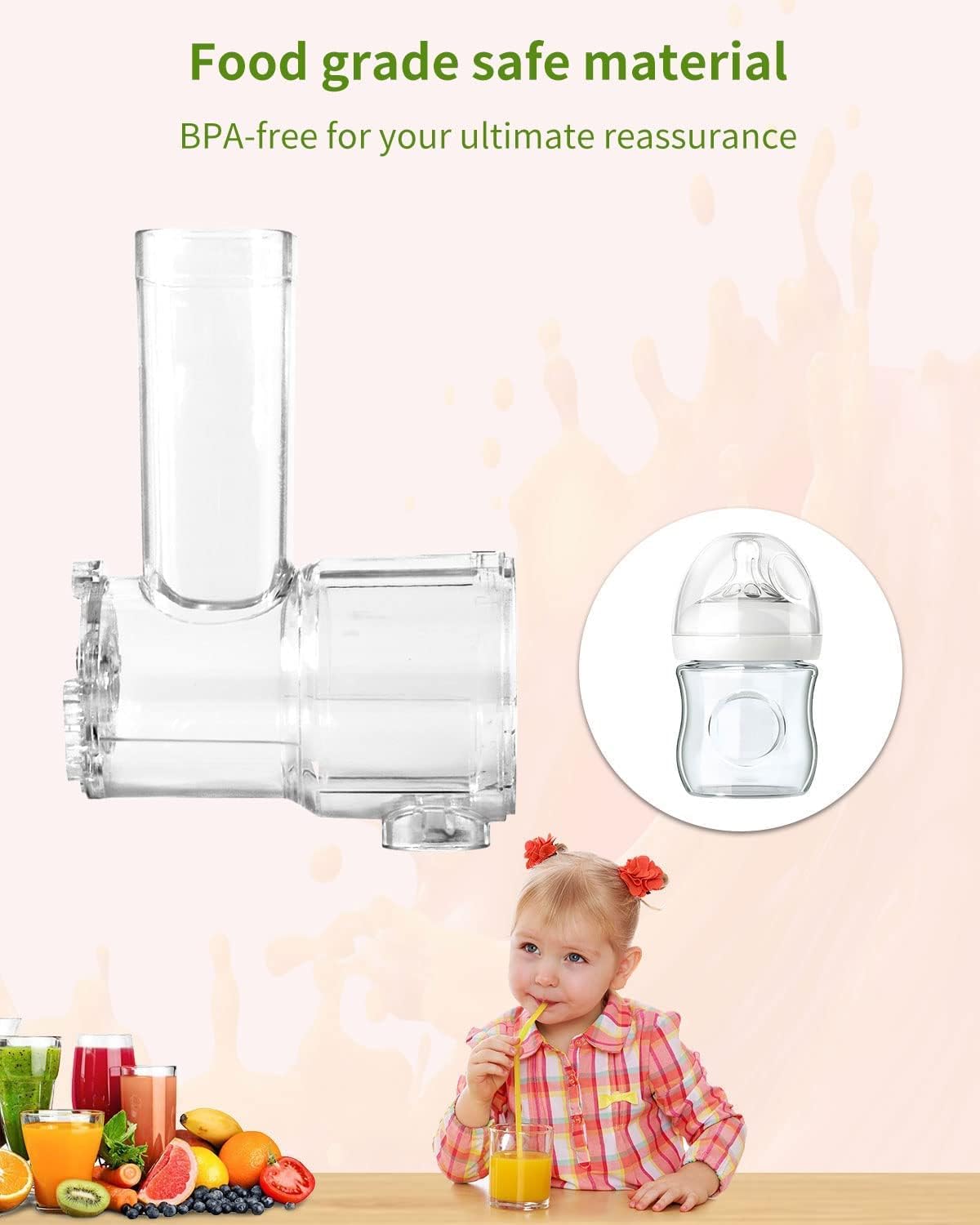 Fruit Vegetable Juicer Machine,Cold Press Slow Masticating Juicer Quiet Motor Easy To Clean