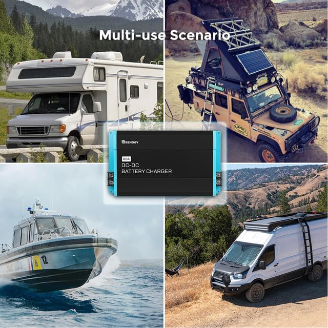 Renogy 60A DC to DC Battery Charger 12V Car Battery Charger