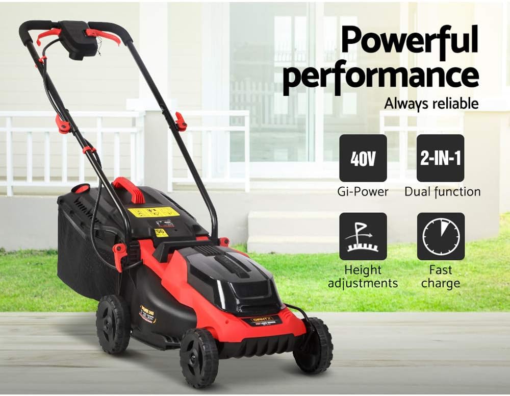 Giantz Lawn Mower Cordless 40V Battery Electric Lawnmower 34cm Width