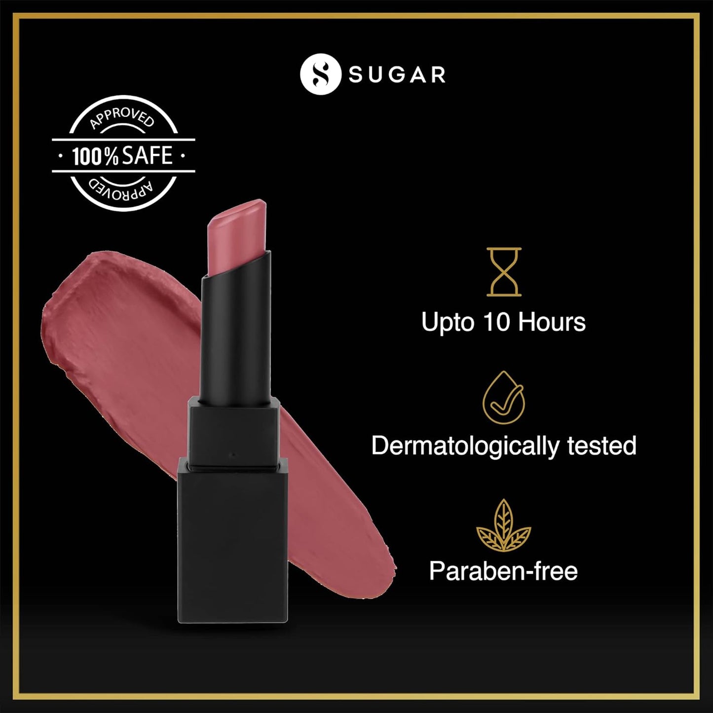Longwear Lipstick With Premium Matte Finish - 13 Rose Job (Rose Mauve) Matte Finish, Water-Resistant, Longlasting, Paraben Free