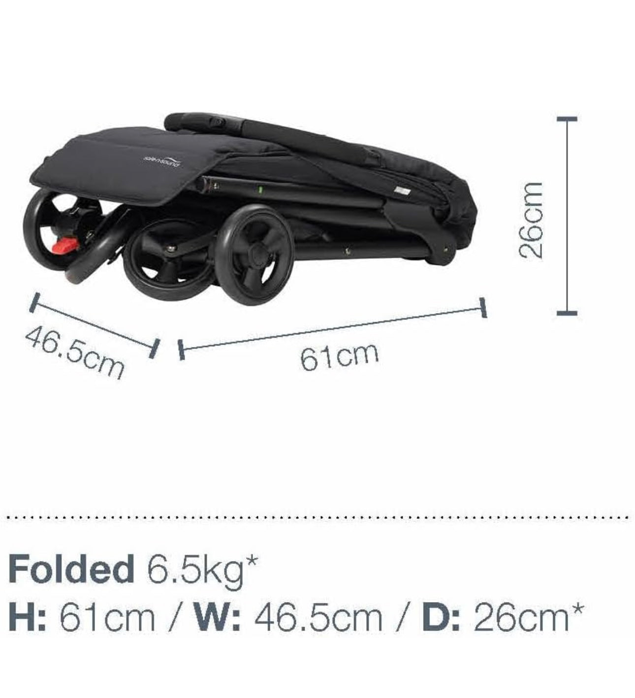 Safe-n-Sound Move EZ Stroller, Quick Fold Ultra Lightweight Travel System with 6kg Basket Capacity, Includes Extra Cup Holder, and Bug Net, Black (37014)