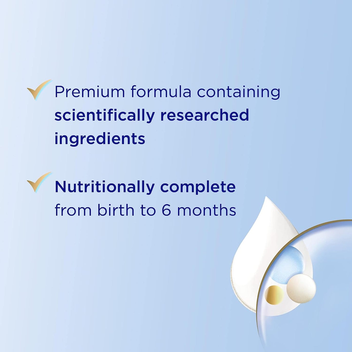 Aptamil Gold+ 1 Baby Infant Formula From Birth to 6 Months, 900gm