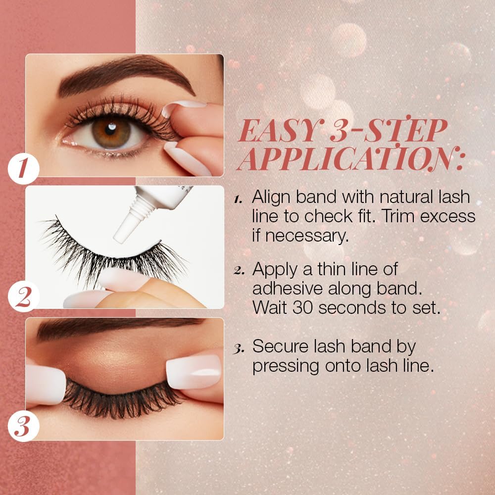 Ardell False Eyelashes Naked Lash 422 4 Pairs Multipack Black Natural Lashes per Soft Comfortable Invisiband Mid-Length With Wispies Vegan-Friendly Cruelty-Free