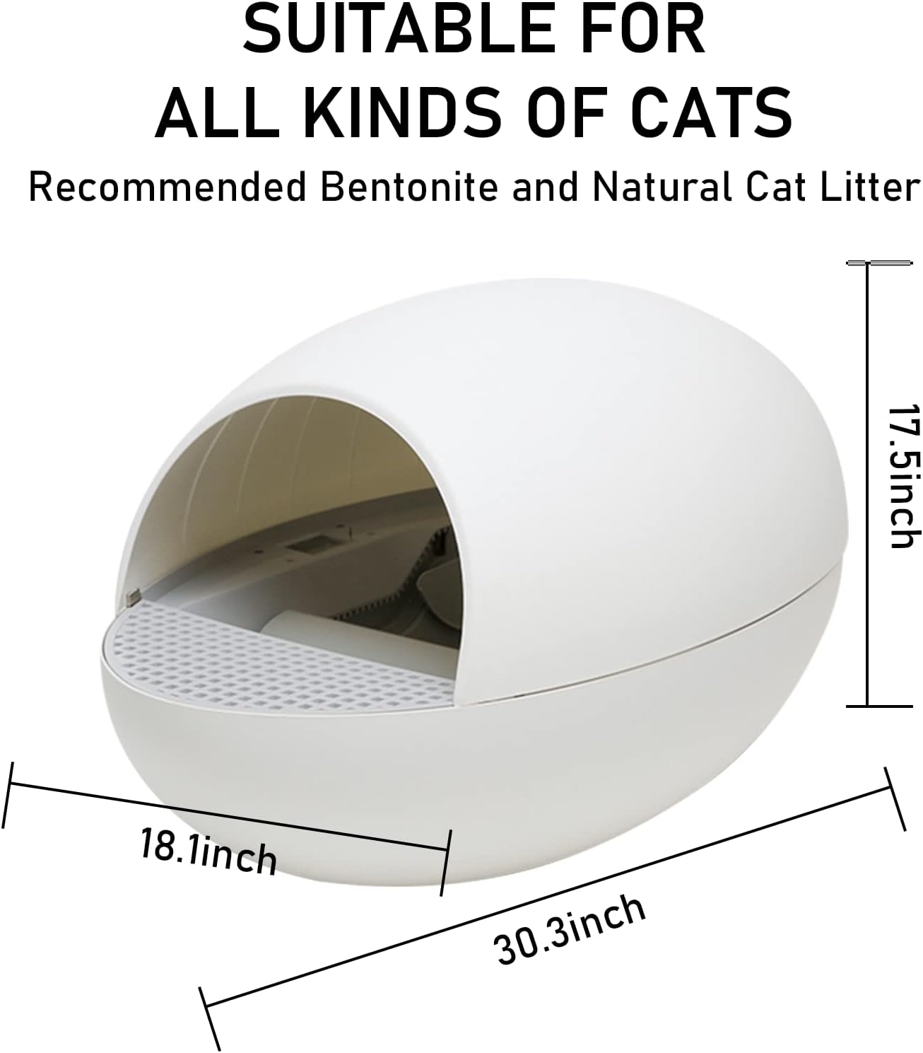 Automatic Self-Cleaning Cat Litter Box, No More Scooping & Dust-Free Cat Littler Box for Multiple Cats
