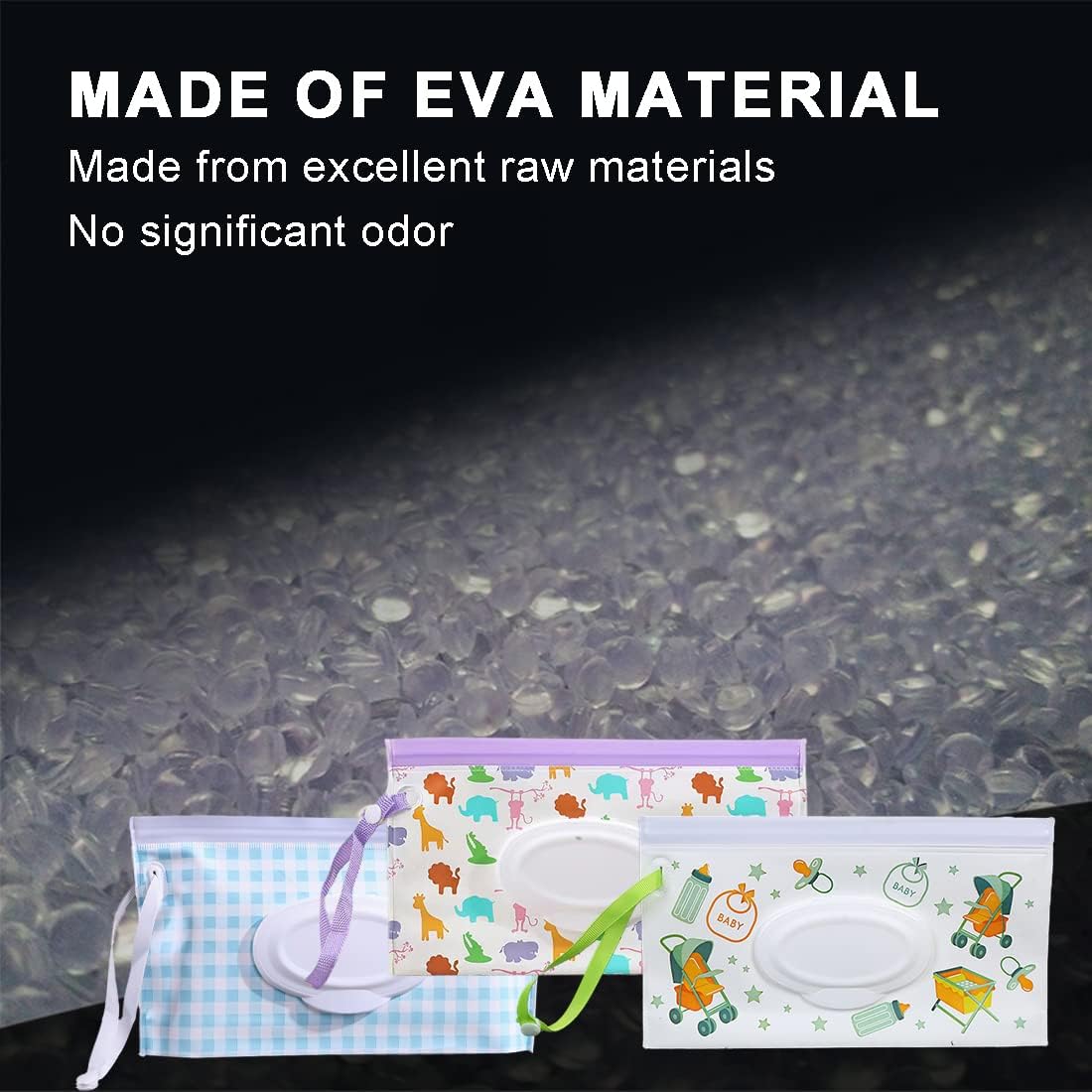 Pack of 3 Wet Wipes Bag for Baby Wet Wipe Dispenser Waterproof Wet Wipe Dispenser Reusable Wet Wipes Bag Portable Wet Wipes Container Travel Wet Wipe Dispenser