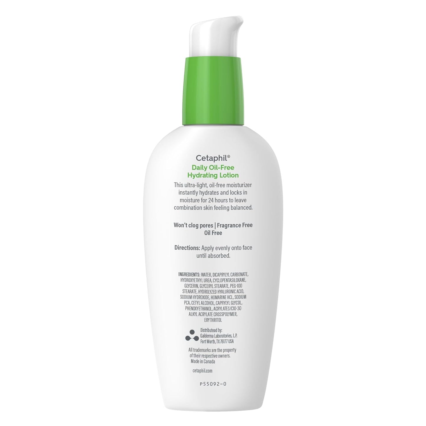 Cetaphil Daily Hydrating Lotion for Face, With Hyaluronic Acid, 3 fl oz, Lasting 24 Hr Hydration, for Combination Skin, No Added Fragrance, Non-Comedogenic