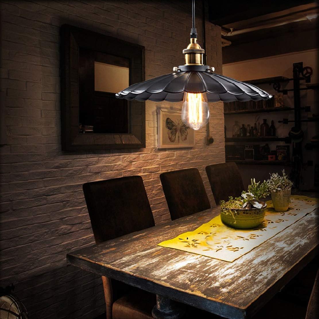 YOXANG Creative Umbrella Pendant Lighting Vintage Metal Little Black Skirt Retro Industrial Adjustable Hanging Lights Warehouse Loft Decor Chandeliers for Dining Room