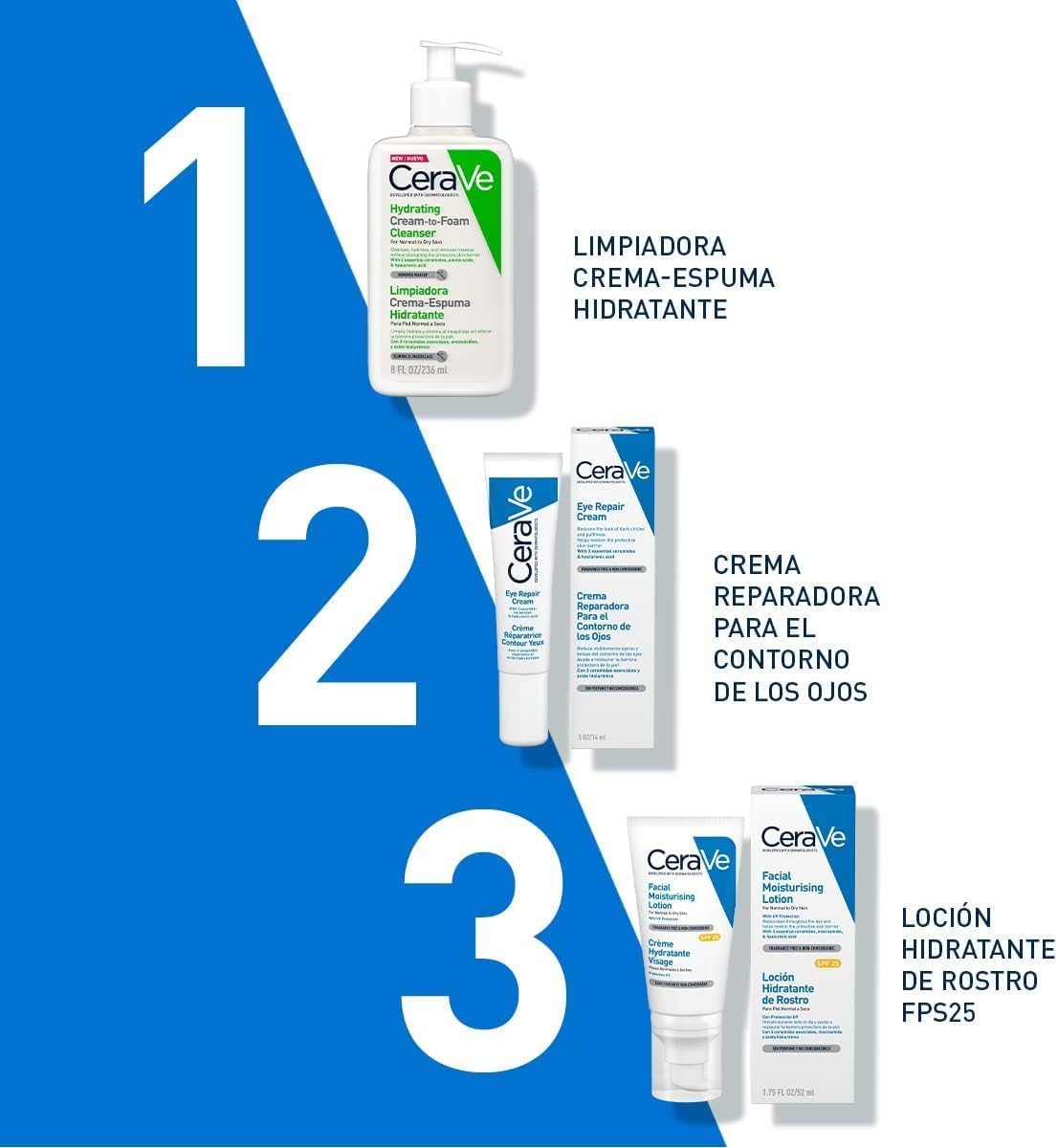 CeraVe AM Facial Moisturising Lotion SPF 25 | 52ml/1.75oz | Daily Facial Moisturiser with SPF for Normal to Dry Skin
