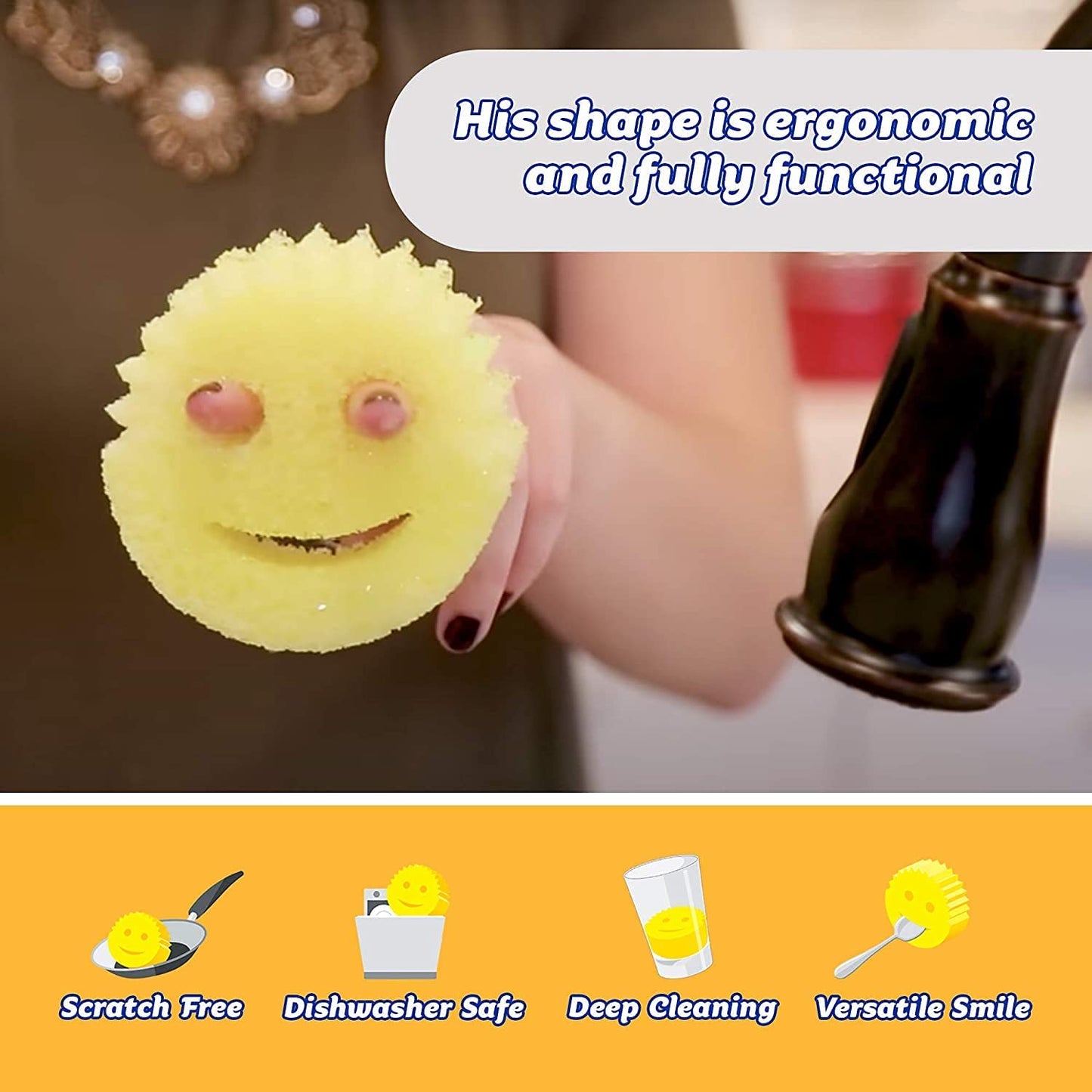 Scrub Daddy Sponge Variety Pack - Scratch-Free Multipurpose Dish Sponge-pack of 6
