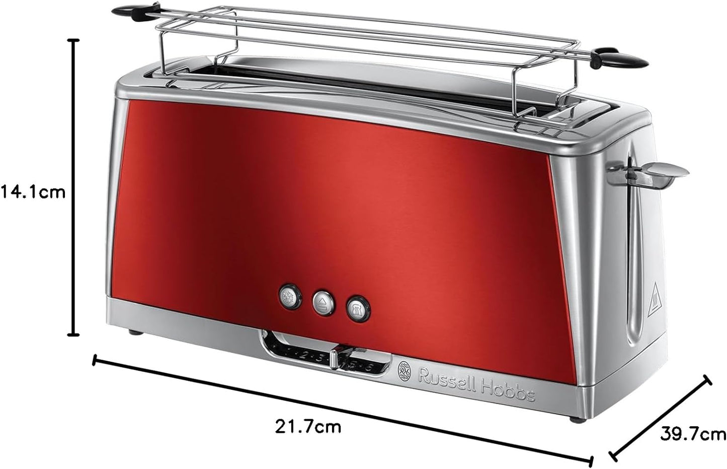RUSSELL HOBBS - TOASTER LUNA - Solar Red Long Slot - 2325056