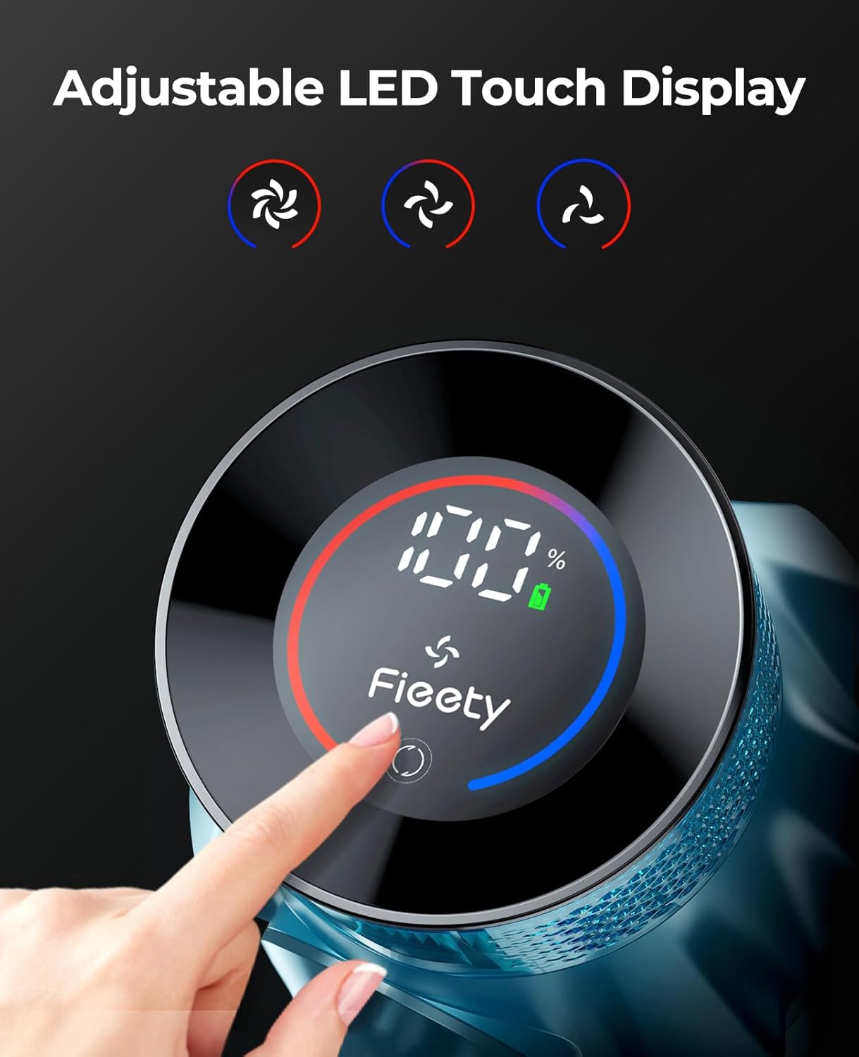 Fieety 550W/45KPa Cordless Vacuum Cleaner, 60Mins Stick Vacuum Cleaner with HD Display,Wall-Mounted Charging Cordless Vacuum,Self-Standing,Vacuum Cleaner for Home Hard Floor/Carpet/Pet Hair