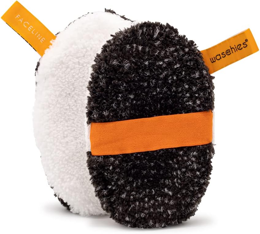 waschies Washable Make-Up Removal Pads, Reusable, Deep Cleansing Only with Water, Skin-friendly, Hypoallergenic, Super Soft, Black Edition, Set of 7