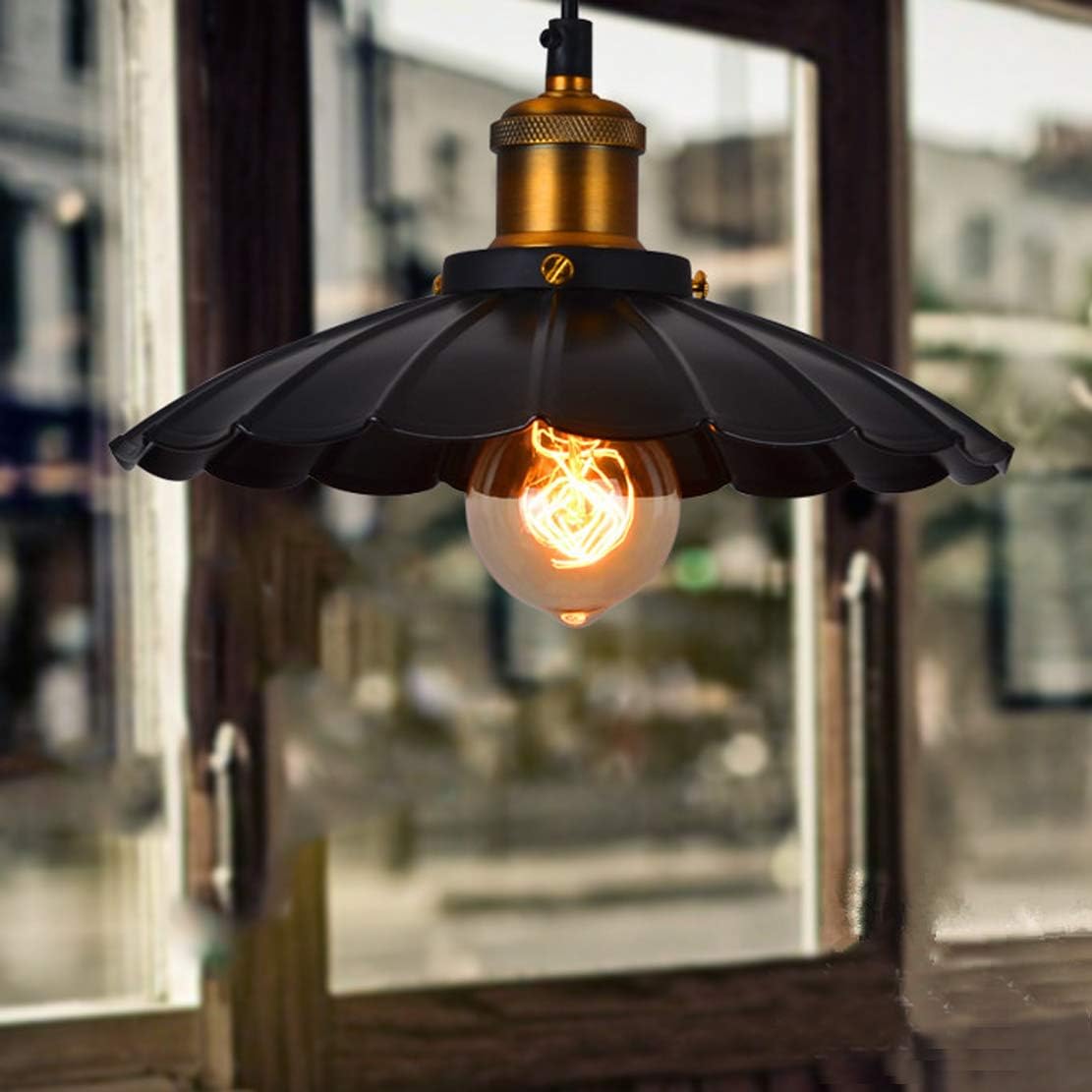 YOXANG Creative Umbrella Pendant Lighting Vintage Metal Little Black Skirt Retro Industrial Adjustable Hanging Lights Warehouse Loft Decor Chandeliers for Dining Room