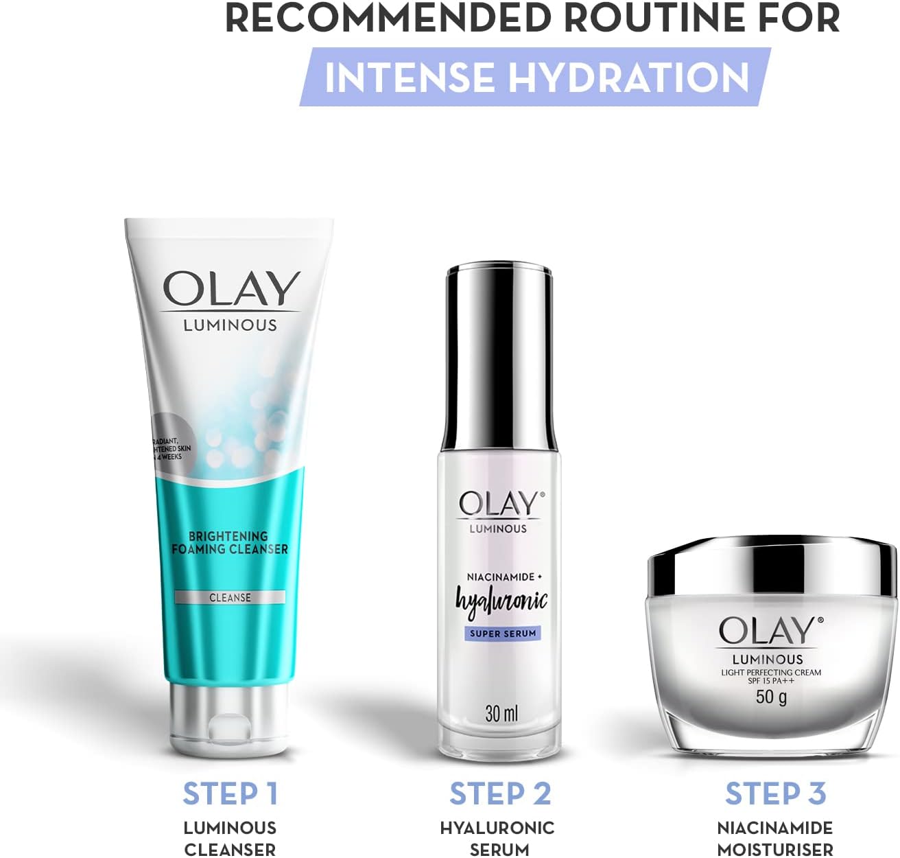Olay Luminous Niacinamide+ Hyaluronic Super Face Serum, 30ml