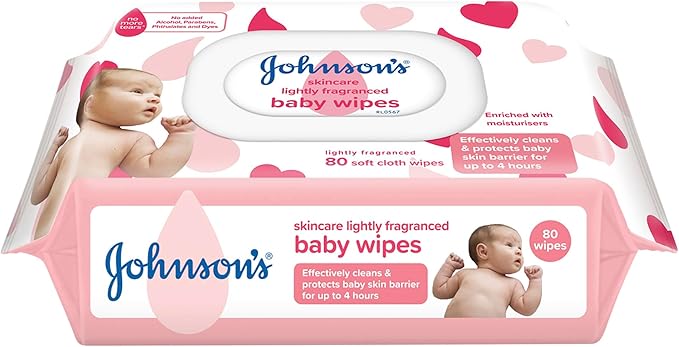 Johnson's Baby Lightly Fragranced Baby Wipes 960 pack (80 x 12s) VALUE PACK |