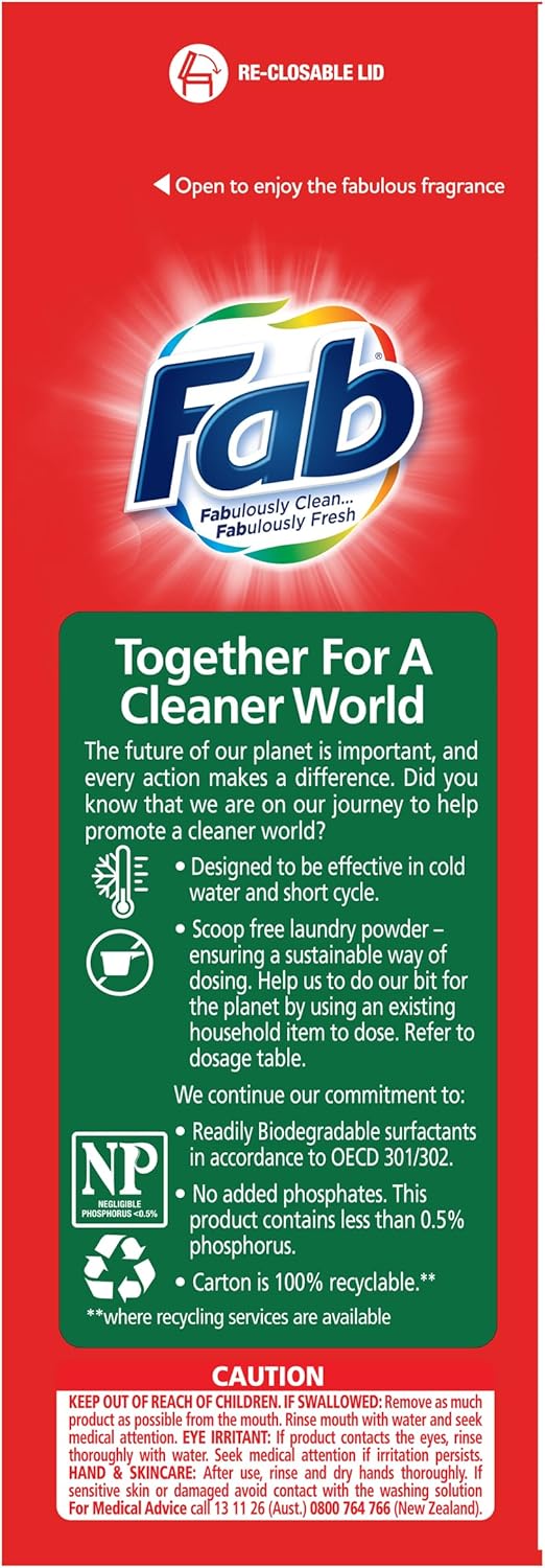 Roll over image to zoom in Fab Fresh Blossoms, Laundry Detergent Washing Powder, 4 Kilograms