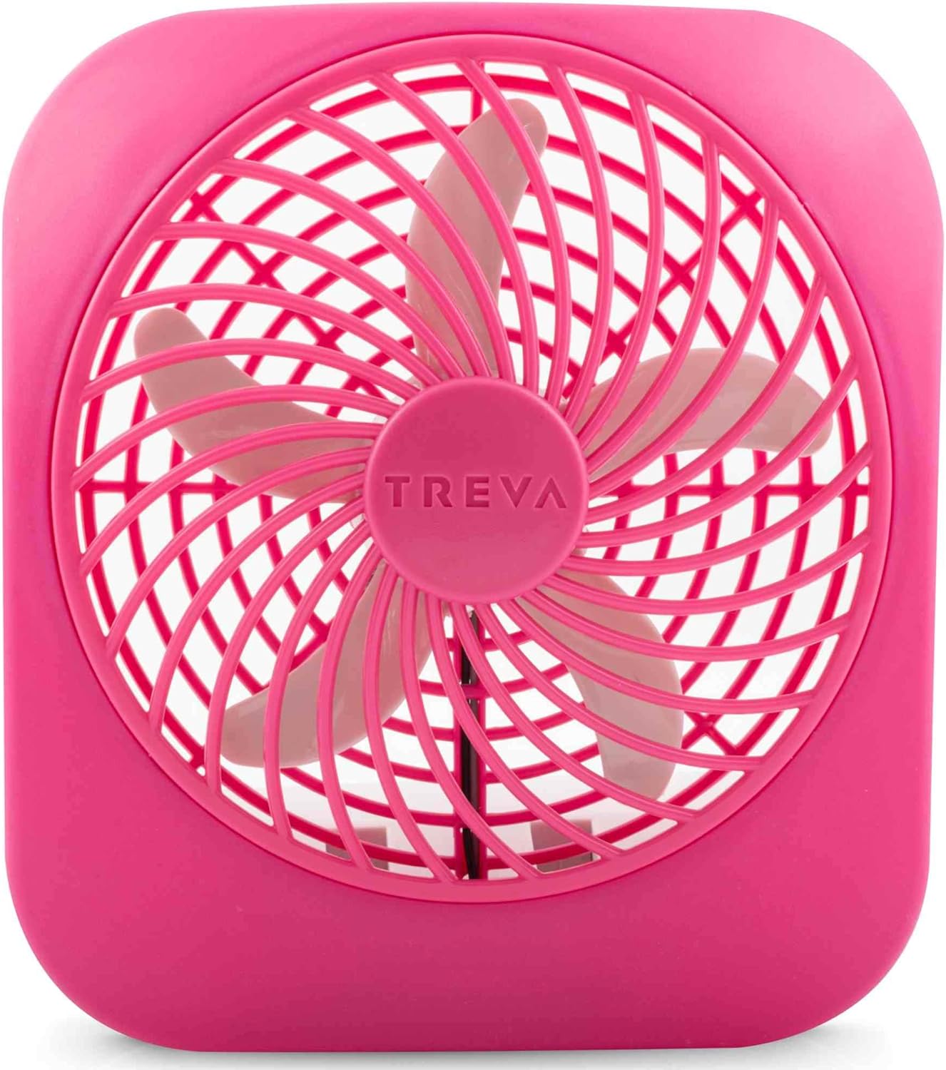O2COOL Treva 5 Inch Battery Powered Fan Portable Desk Fan 2 Cooling Speeds with Compact Folding & Tilt Design Small Fan Cubicle Accessories Mini Fan Portable 2 Pack (Raspberry)