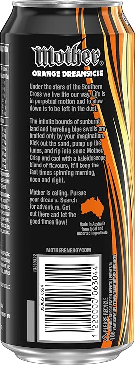 Mother Energy Drink Orange Dreamsicle 24 x 500ml
